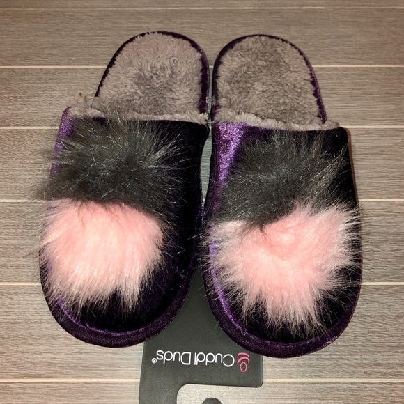 Cuddl Duds Shoes - Cuddle Duds Plush Slippers Purple Pink Medium 7 8